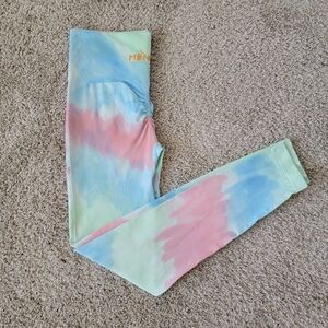 NWOT - Mango Fit Athletics - Womens Tie Dye Butt Lifting Leggings Size L